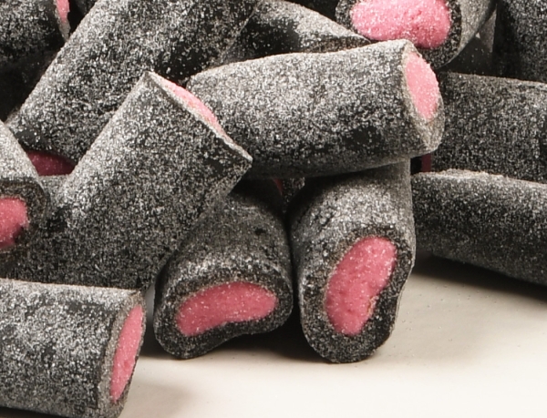 Salmiaklakritz mit Himbeerfüllung