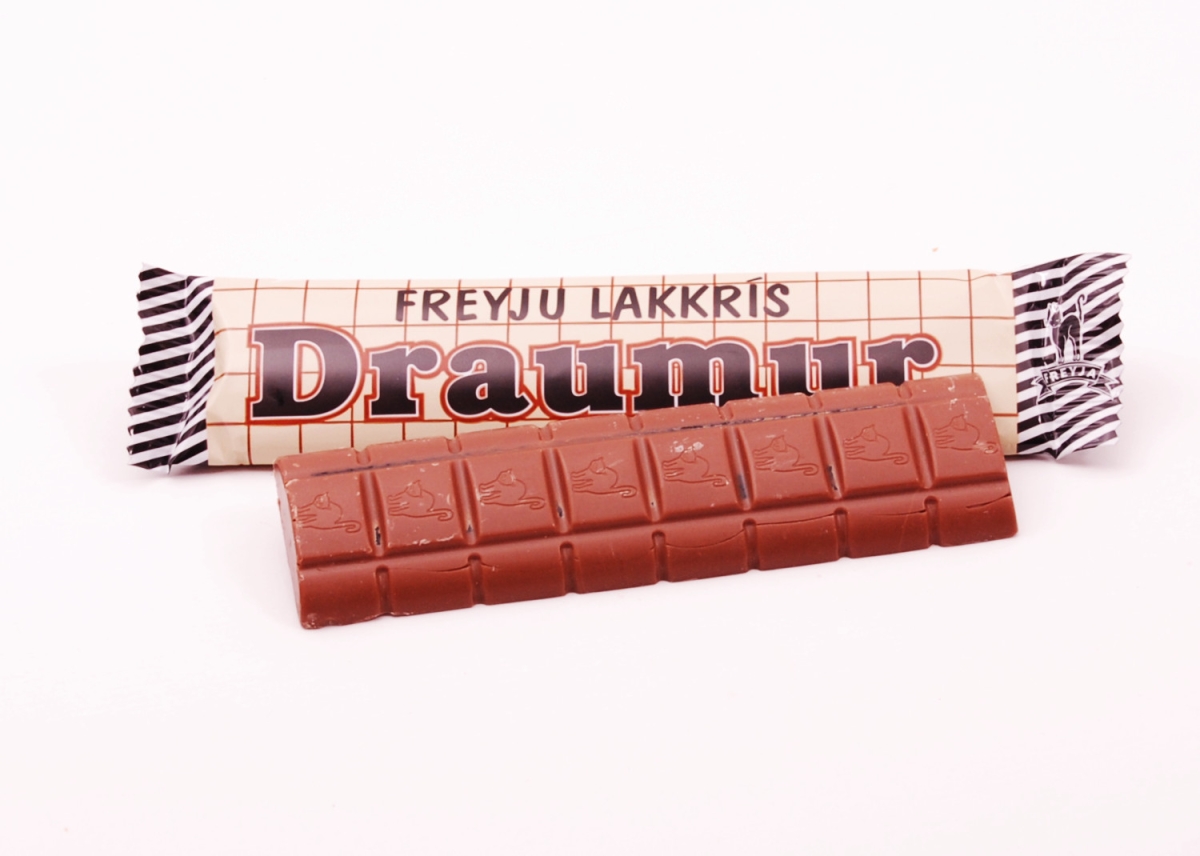 Draumur Riegel Freyja Island Lakritz mit Schokolade, mild Island HANDVERLESENES little