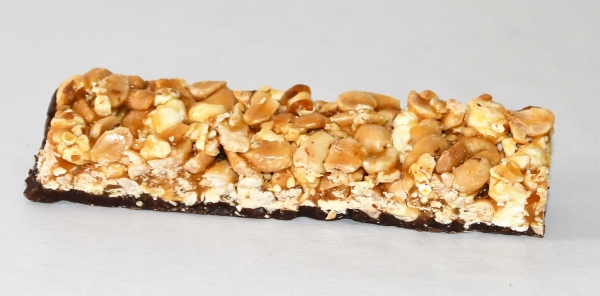 Plain Chocolate Dipped Peanut & Popcorn Bar, vegan