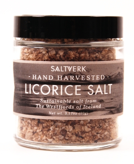 LICORICE SALT, grobes handverlesenes Salz aus Island mit Lakritz-Aroma